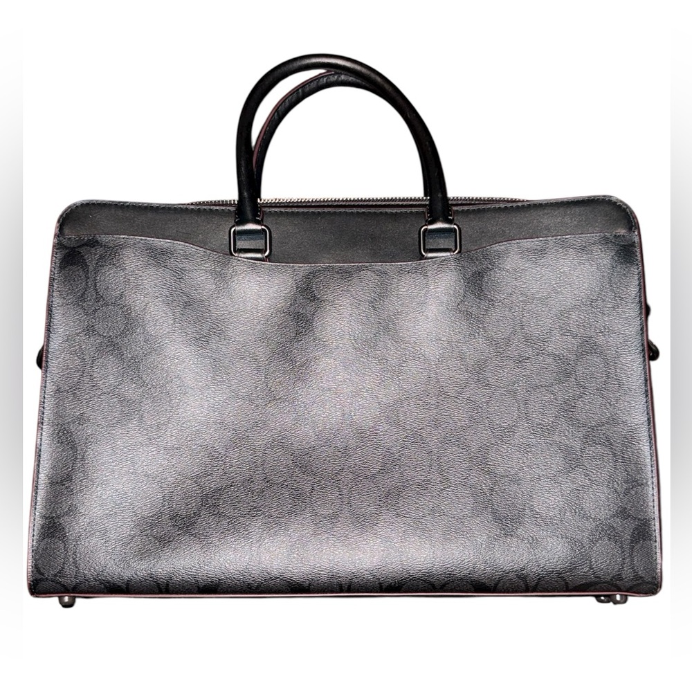 💼 COACH Unisex Structured Brief Signature Logo Calf Leather Bag - Picture 12 of 16